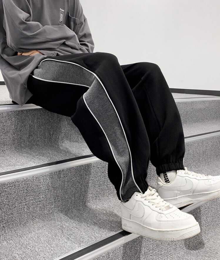 ボトムス パンツ ズボン 部屋着 ルームウェア ワイドパンツ ジョガーパンツ ジャージスウェット　パンツ カジュアル スポーティー ルーズ リラックス ストライプ 春 夏 秋 冬