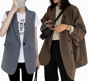 本日New color 追加 テーラードジャケット ベスト レディースフ アウター着痩せ 通勤 オシャレ スーツジャケット
