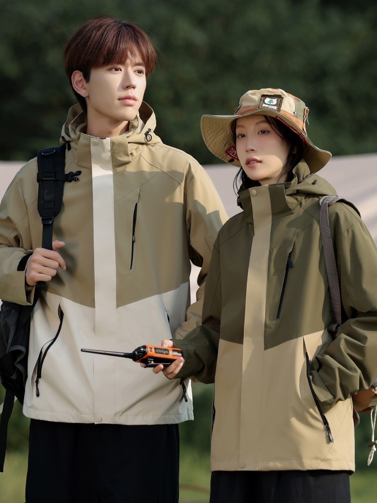 アウトドア3-in-1防水ラッシュジャケットメンズ取り外し可能なフリースライナー防水耐寒ハイキング服ジャケット