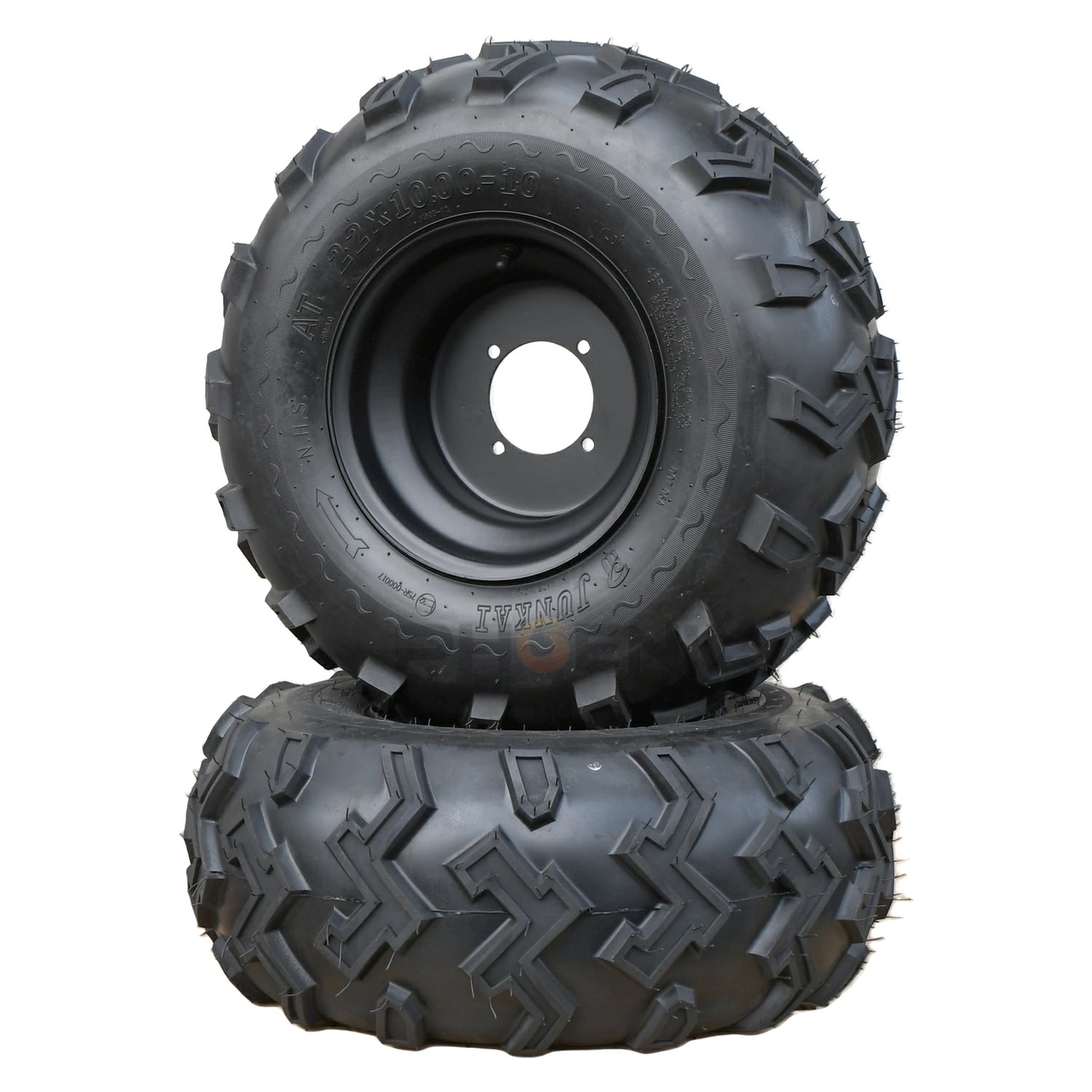 タイヤ ホイール 10インチ 4穴 左右 2本セット 22×10-10 超ビッグサイズ オフロード ATV 四輪 バギー バイク 23,408円