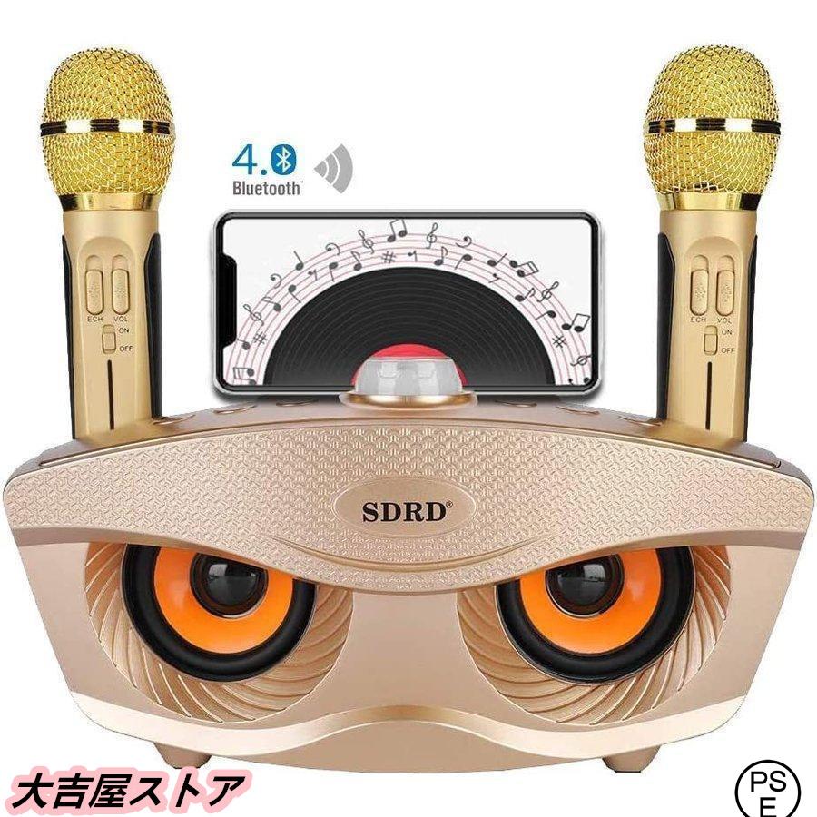 手持ちマイク2本セット Bluetooth カラオケマイク ワイヤレスマイク多機能 ノイズキャンセリング機能 スピーカーマイクセット 3色