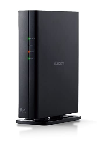 エレコム 無線LAN WiFi ルーター Wi-Fi6 AX1500 1201+300Mbps IPv6(IPoE)対応 有線Giga 壁掛け セキュリティ搭載 戸建2階建 マンション3LDK ブラッ