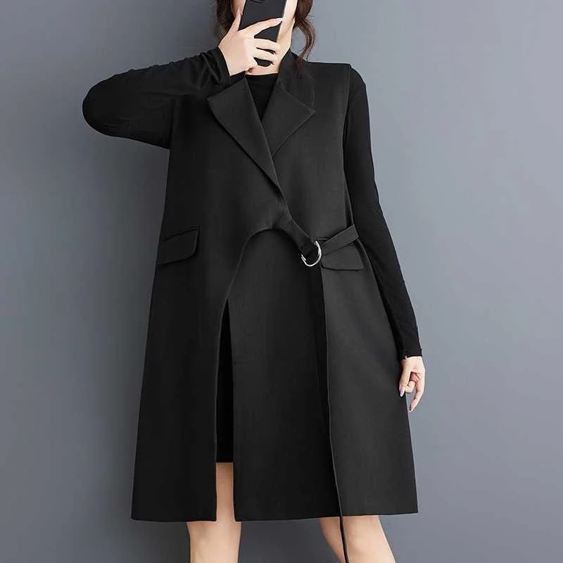 「ファットガール」 2024秋今週の割引は 25% オフです新品 スーツベスト 袖なし 大きいサイズ 体型カバー ノースリーブ レディース ロングベスト メガ割