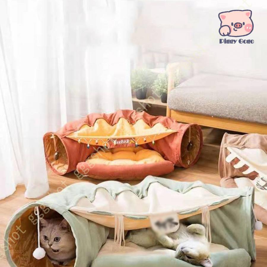 即納 ペットハウス 猫 トンネル ドーム ペットハウス 猫 トンネル 猫ハウス ペット用ベッド クッション ペットベット キャットトンネル キャットベッド 洗える 4,846円