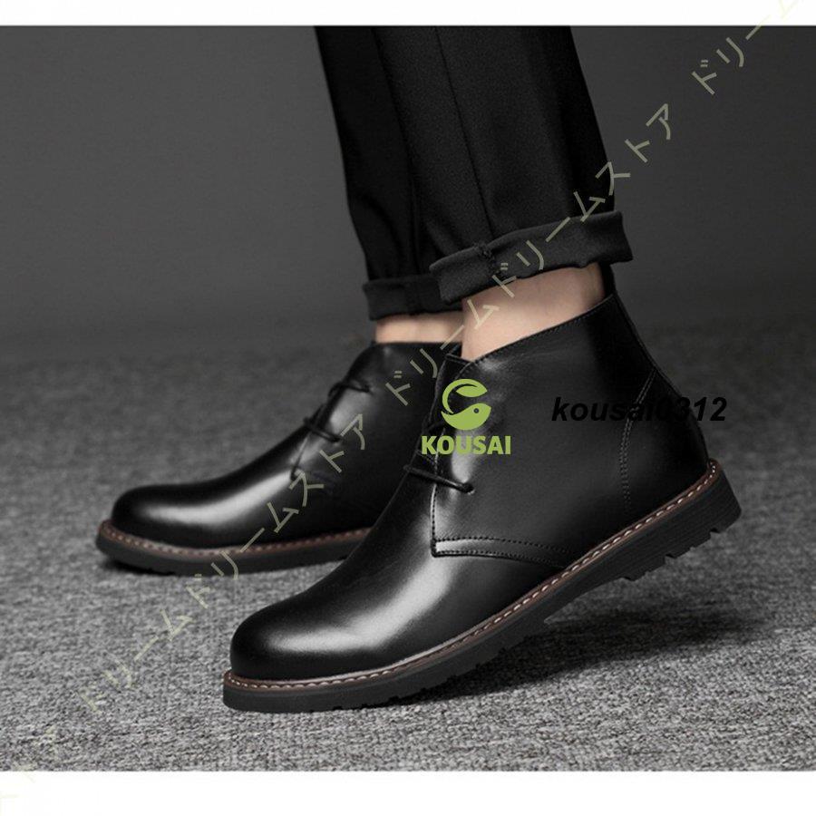 3日で出荷 ショートブーツ メンズ 本革 ブーツ レースアップ ワークブーツ 編み上げ 黒 ブラック 大きいサイズ 茶色 フラットシューズ チャッカブーツ 靴 メンズ 紳士靴