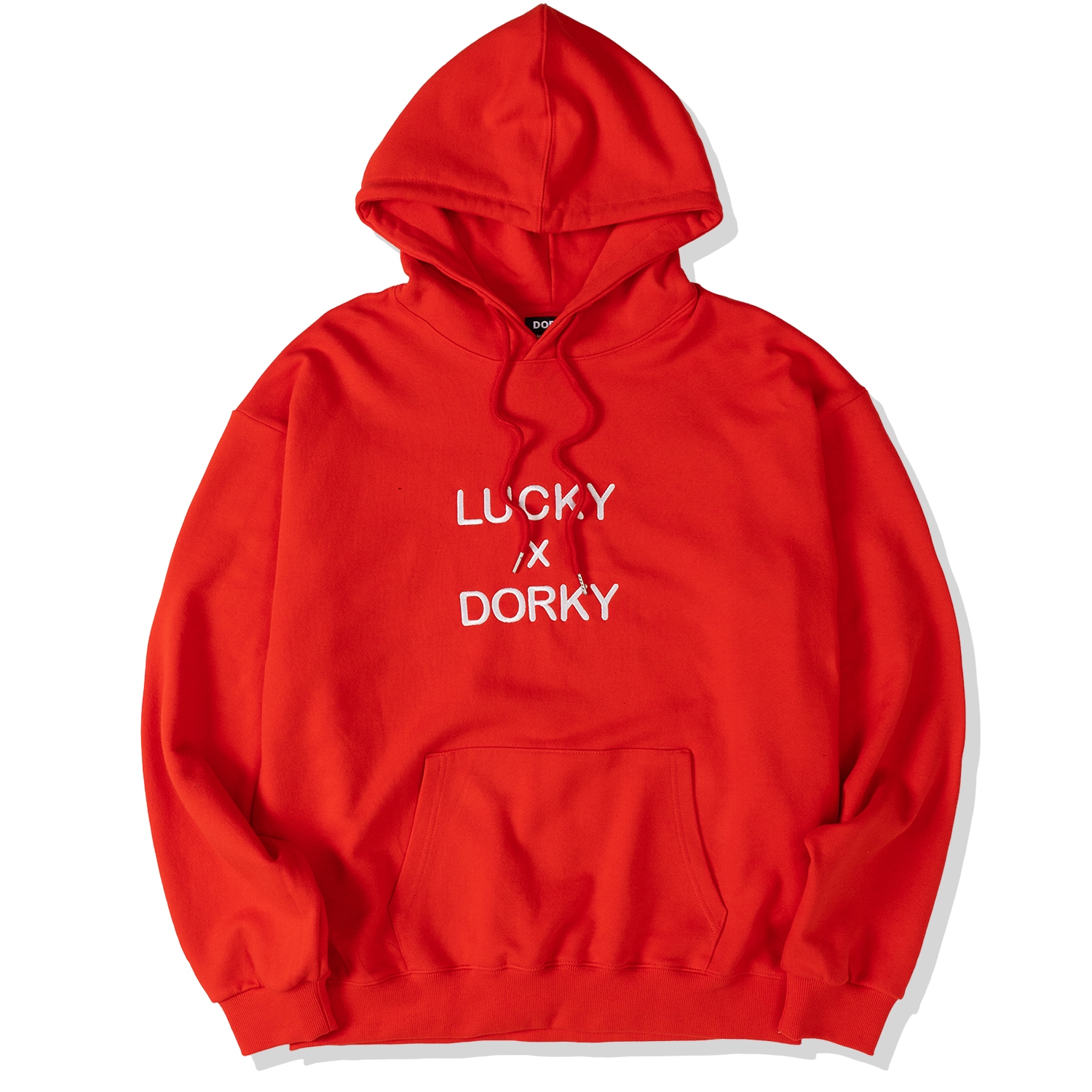 LUCKY SEVEN OVER FIT HOODIE RED