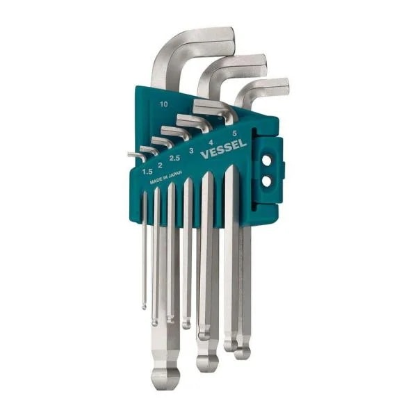 ベッセル 本締めBPレンチ短軸S9本組 8209BP－S 作業工具 ドライバー 六角棒レンチ