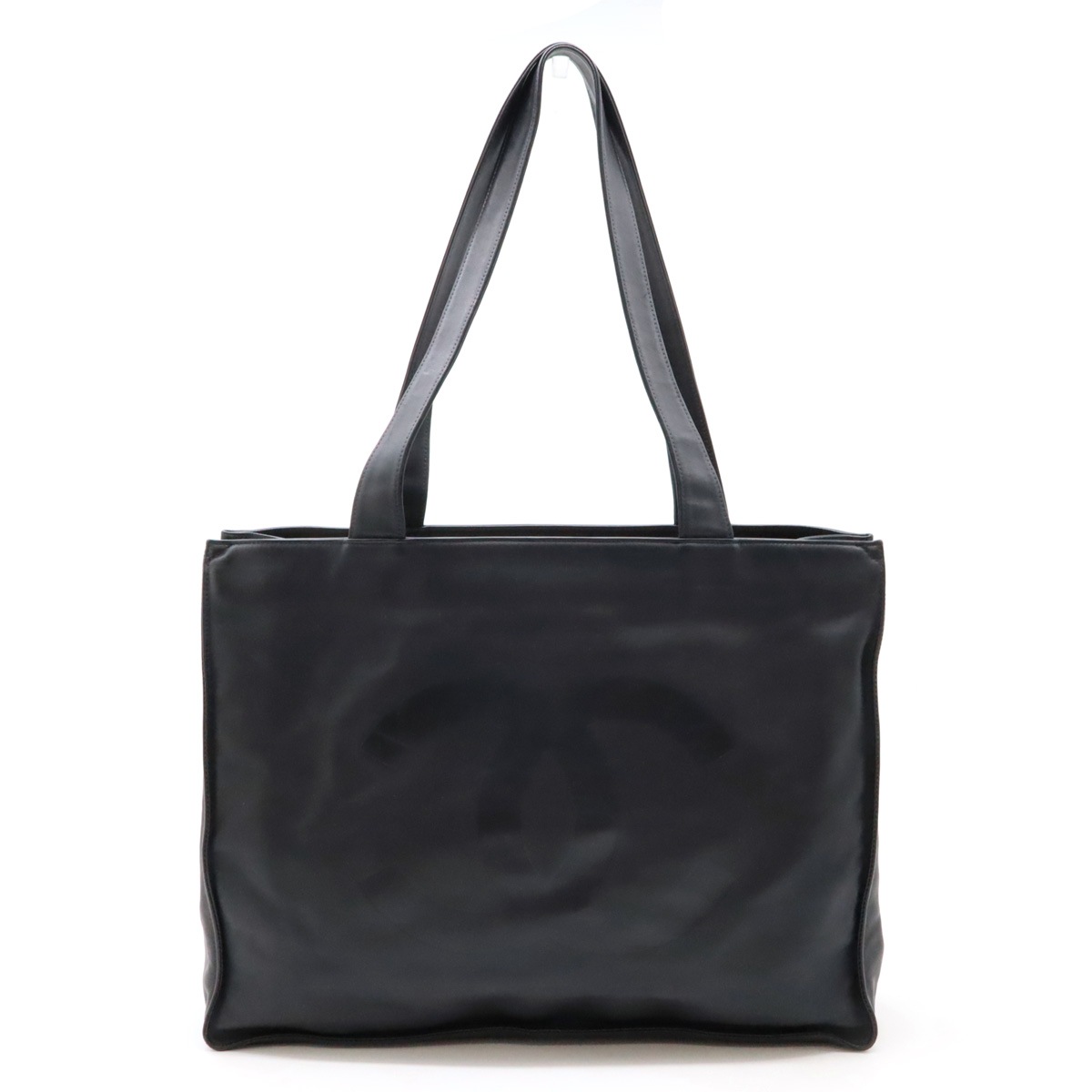 ココマーク ロゴ トートバッグ ショルダーバッグ ショルダートート レザー ブラック