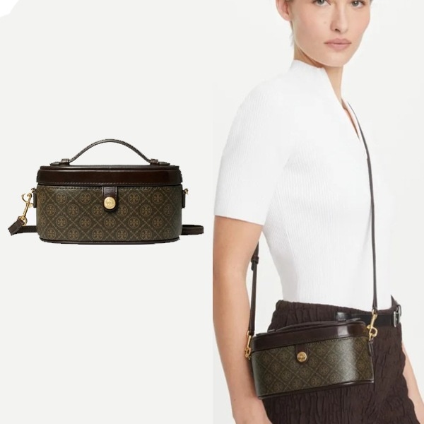 T MONOGRAM COATED CANVAS VANITY CASE 165012 FRENCH PRESS 19,546円