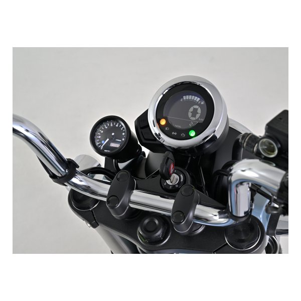 電気式 タコメーター DAX125 22 用 ブラックボディ/3色LED φ48 9000rpm表示 D27507