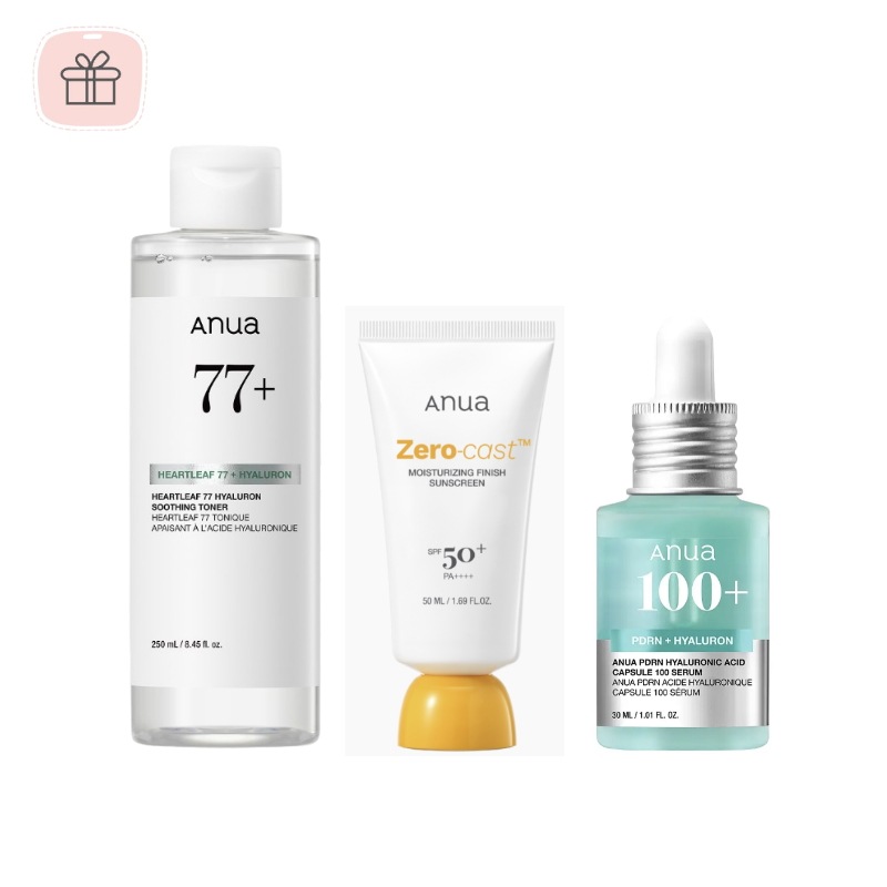【水分鎮静・UVケア】ゼロキャスト水分サンクリーム 50ml + ドクダミ77 ヒアルロン酸 水分鎮静トナー 250ml + PDRN ヒアルロン酸 カプセル100 セラム 30ml