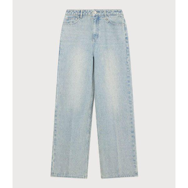 女性クラシックストレートデニムパンツ B1 CO2501PT71 LB WH