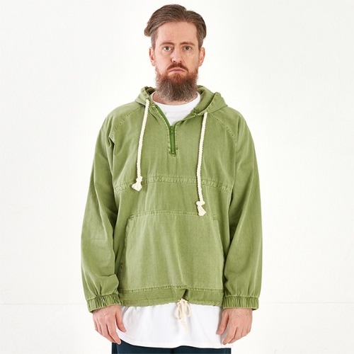 [送料無料]スミスアもー ロープ顔料アノラックジャンパーカーキ