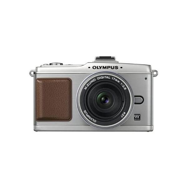 【中古】オリンパス OLYMPUS ミラーレス一眼 PEN E-P2 パンケーキキット シルバー E-P2PKIT-SLV