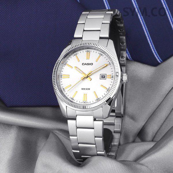 MTP-1302D-7A2 クラシックラウンドフルーテッドベゼル スーツカジュアル メンズ メタルウォッチ d