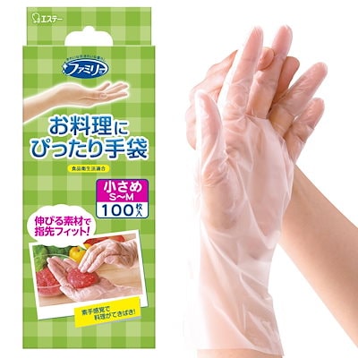 他サイト： ファミリー お料理にぴったり手袋 ＳＭサイズ 半透明 １００枚 [使い捨て 手袋 食品衛生法適合]の商品画像