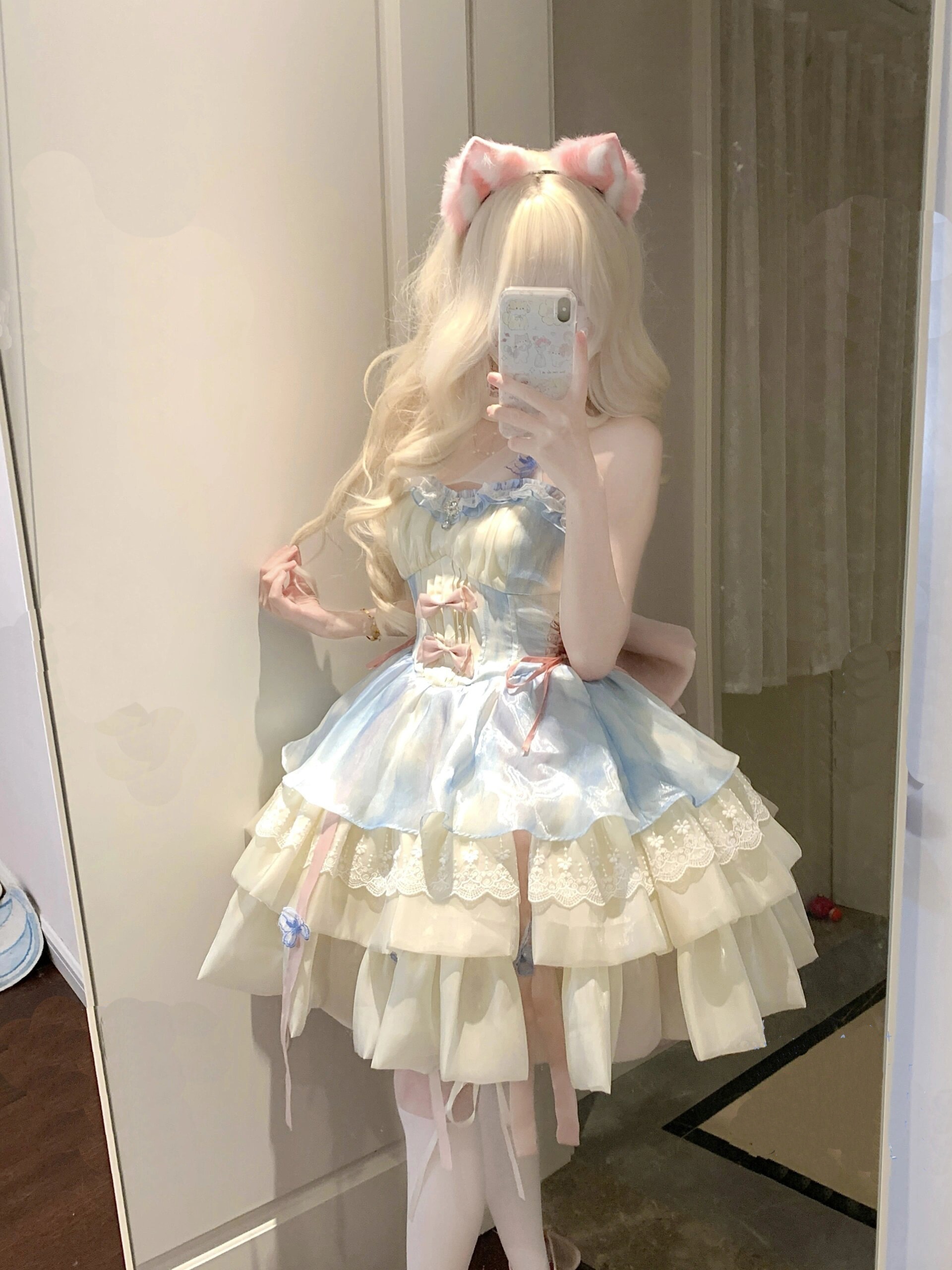 [コスプレ] ロリータドレス ホルターネック ショートスカート プリンセススカート