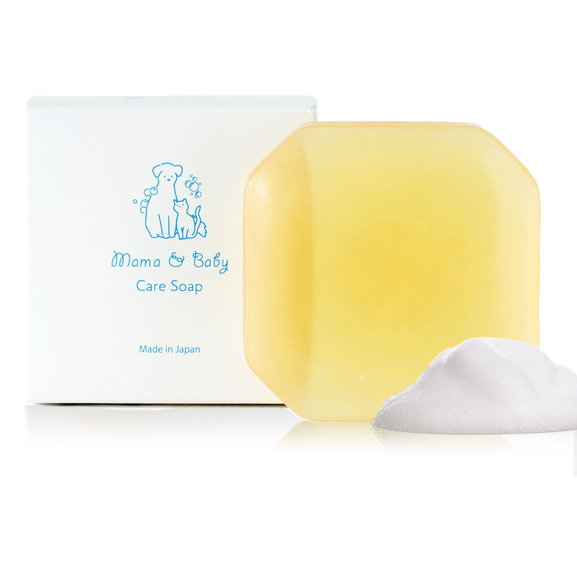 ここラボ ママ＆ベビーケアソープ 80g 皮膚常在菌に着目したスキンケアができる乳酸菌配合の石鹸 肌荒れを防ぎ赤ちゃんのスキンケアから大人のデリケートゾーンケア