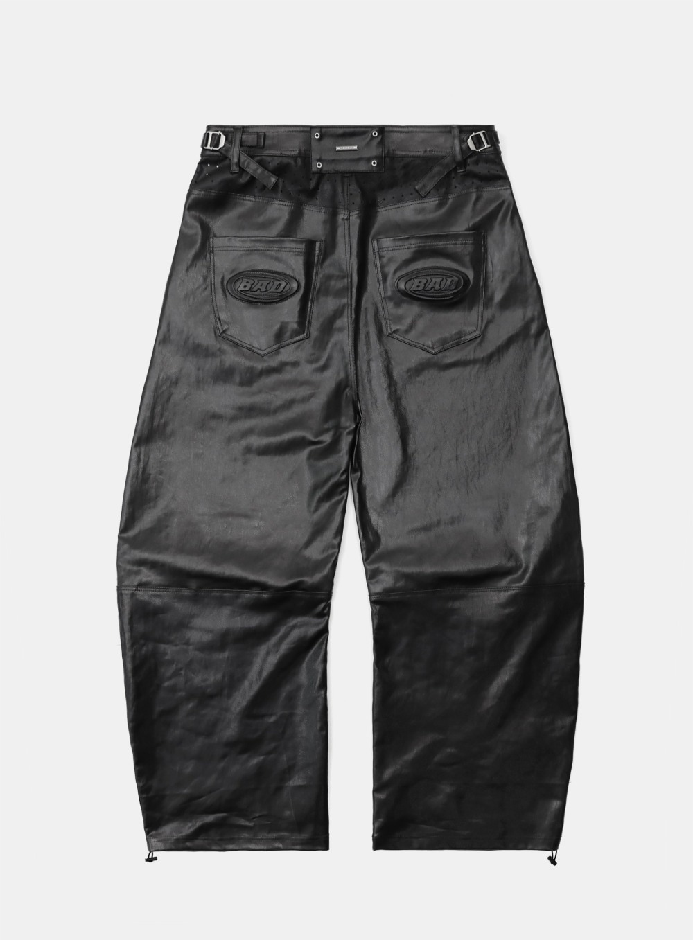 【BADBLOOD】 SQUAD CONVEX PANTS : COATED BLACK 18,480円