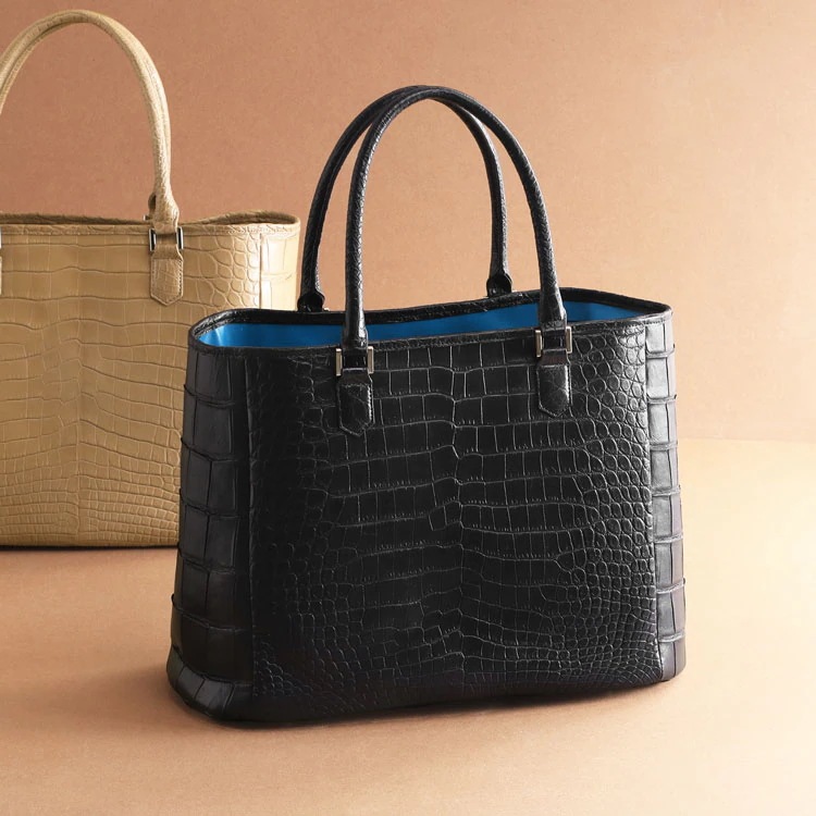 クロコダイルトートバッグ両面センター取り