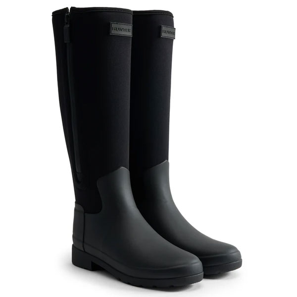 ハンター HUNTER レディース リファインド トール ネオプレン ジップ ブーツ シューズ WFT4009NRE-BLK