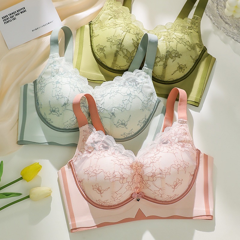 10個セット 無コイル収副乳調整レースブラ中厚インナー