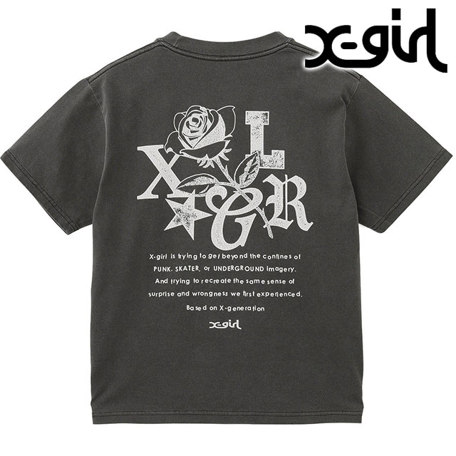 メール便 ローズロゴ フェイデッド ショートスリーブ Tシャツ [105251011016] レディース トップス 半袖 バックプリントティー BLACK 正規取扱店 4,805円