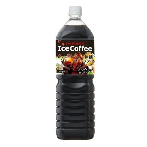 コーヒー ポッカサッポロ アイスコーヒーブラック 無糖 1500ml2ケース16本(016)『POK』