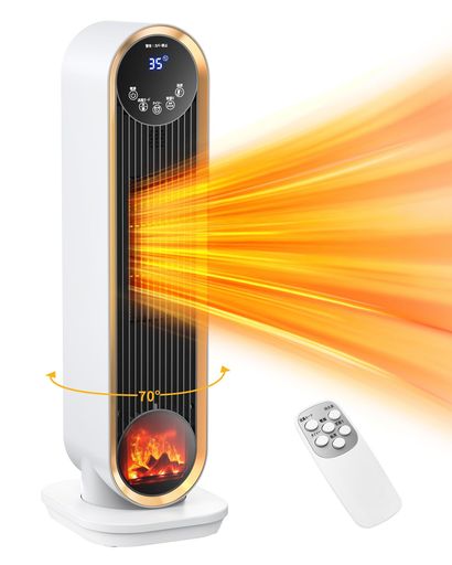 セラミックヒーター 1350W 電気ストーブ 自動首振り 暖房器具静音 電気ファンヒーター 2秒速暖 3段階切替 HEATER FOR ROOM 12時間タイマー 転倒オフ 過熱保護 LEDディスプレ 5,758円