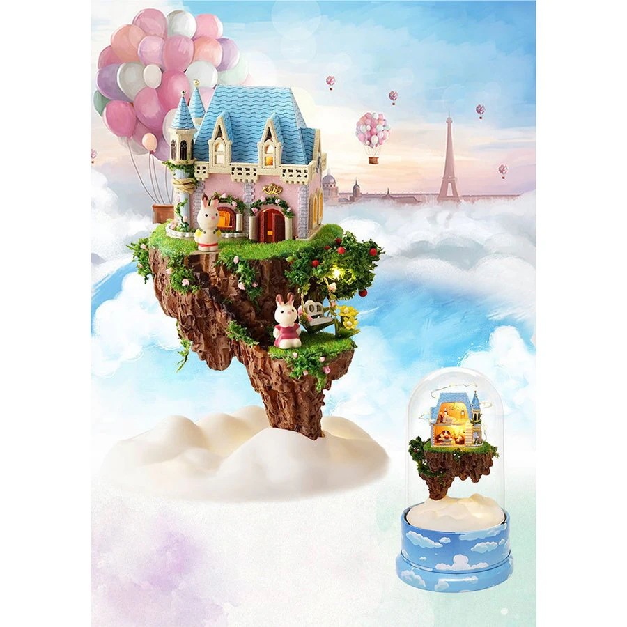 DIYドールハウス360度回転オルゴールSnowWonderland（スノーワンダーランド）手作りキ