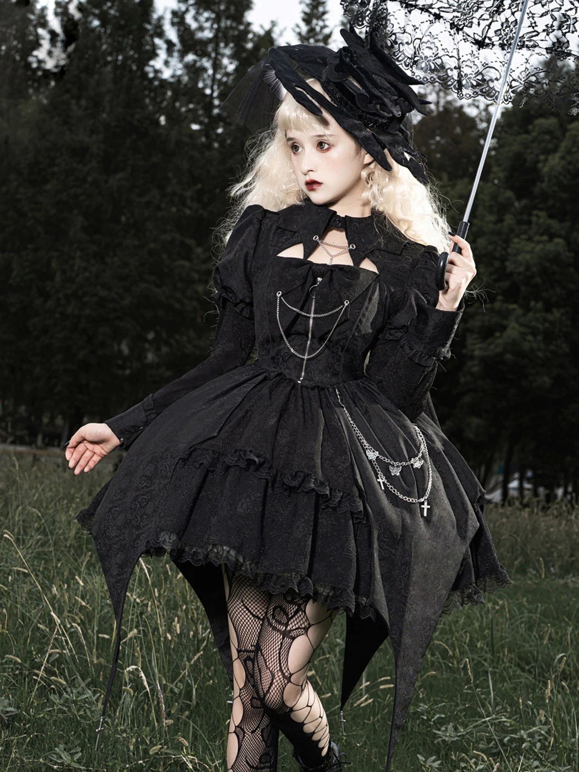 ロリータ ロリータ ゴシック風 ドレス レトロ ダーク ハロウィン