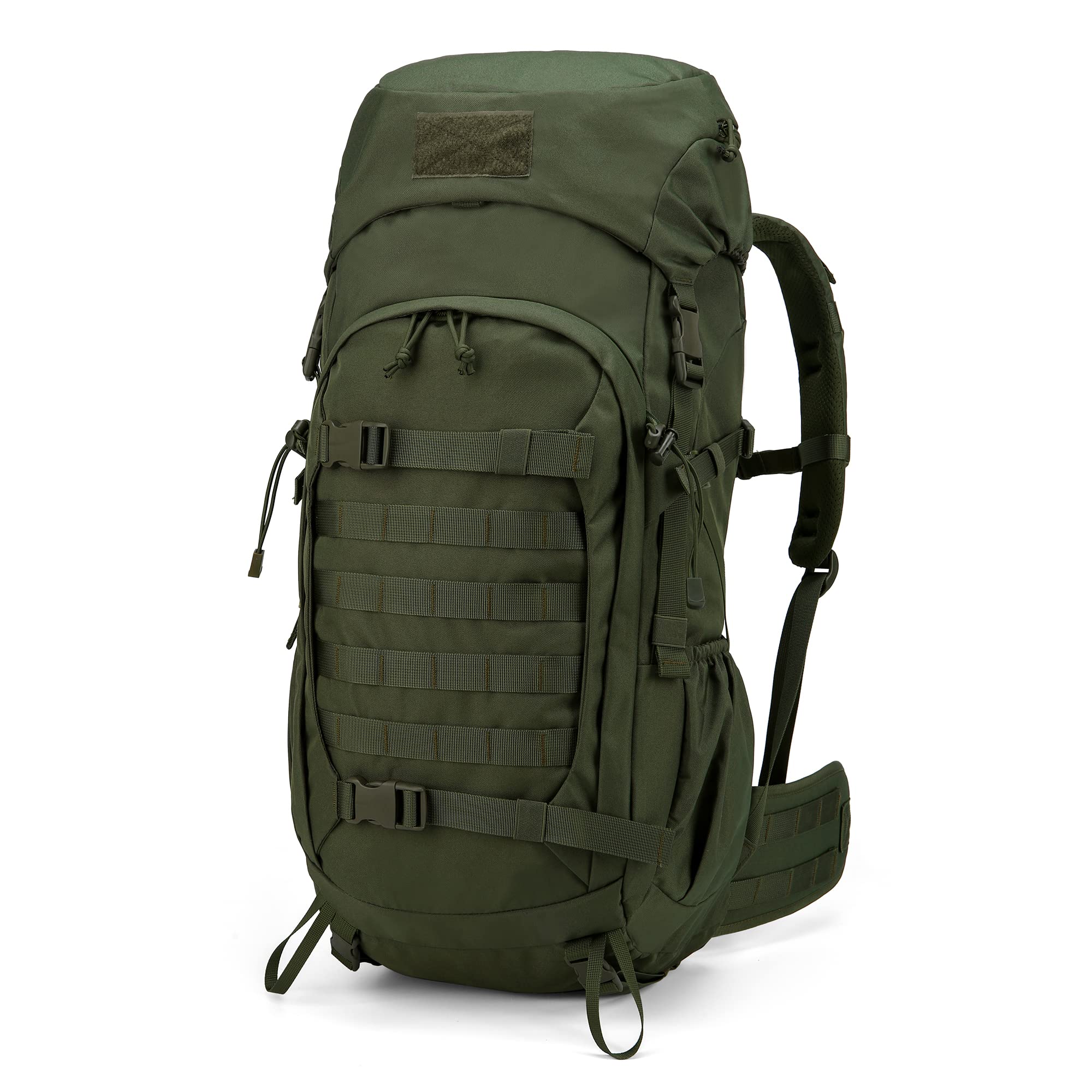 [Mardingtop] 50L バックパック 大容量 レインカバー付 タクティカルリュックサック キャンプ 登山 モールシステム ミリタリーリュック 軍用バッグ サバイバル トレッキング 大型 旅行