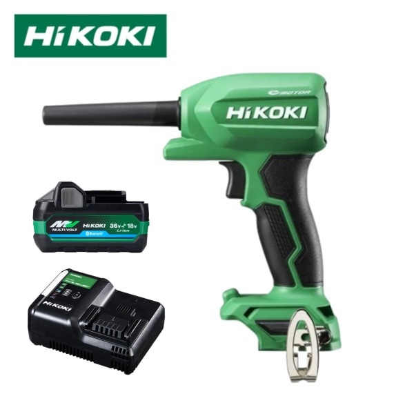 HiKOKI RA18DA NN 18Vコードレスエアダスタ アグレッシブグリーン オリジナルセット バッテリー マルチボルト　急速充電器　ハイコーキ 旧日立工機
