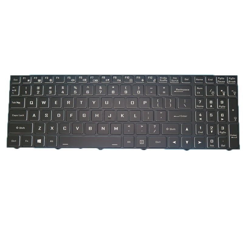 バックライトフリーキーボード用の CLEVO NJ51CU NJ50ZU CVM18H93US94304 6-80-NJ500-01A-1 英语黑枠