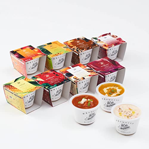 野菜をMOTTO 野菜スープ 8個 セット (おまかせ/ご自宅用) レトルト 常温保存 (レンジで1分 / 国産野菜)その他
