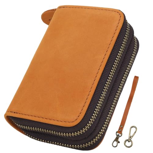 [Kakukosya] スマートキーケース キーケース メンズ 本革 スマートキー対応 車 2個収納 多機能 カード入れ 小銭入れ 財布 一体型 大容量 6連フック ダブルジッパー