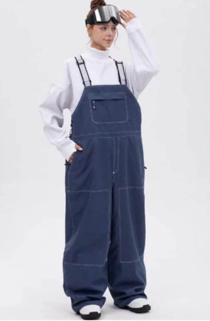 スノボウェア 8色 2025 2026 耐水圧10000mm スノボパンツ ズボン 3L オーバーオール 無地 韓国風 スノーボードウェア スノーウェア スキーウェア メンズ レディース ユニセックス