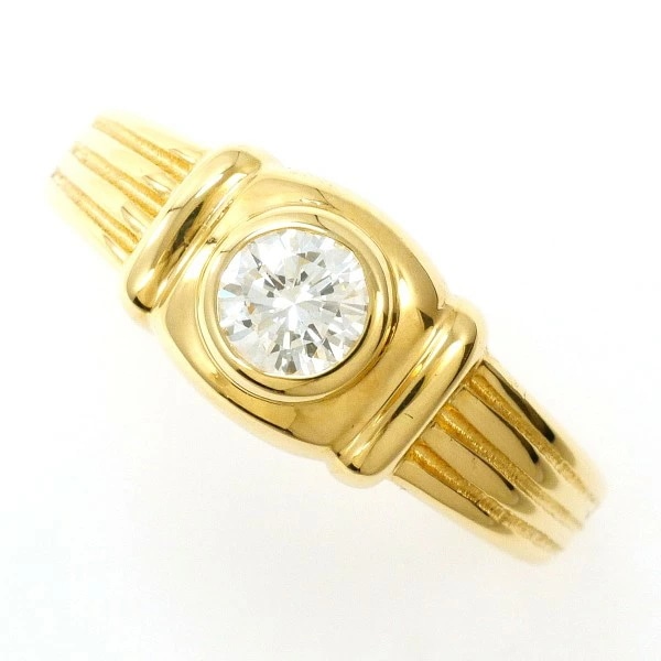 K18 18金 YG リング 9.5号 ダイヤ 0.31 VS1 鑑別書 【中古】 81,400円