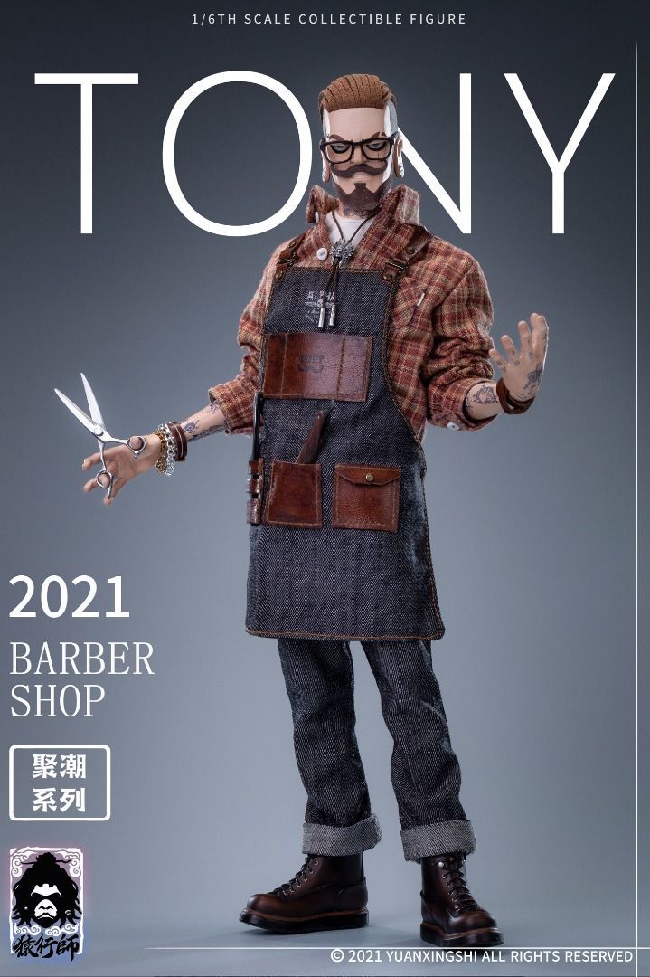 新品未開封Barber Tony 1/6理容師 トニー フィギュアjc001