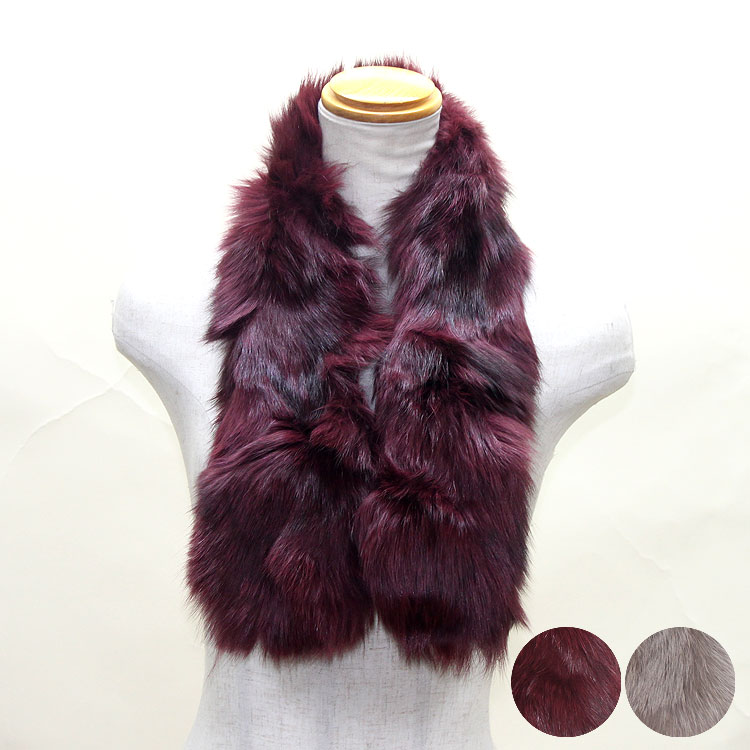全2色 フォックスファー マフラー レディース ギフト プレゼント