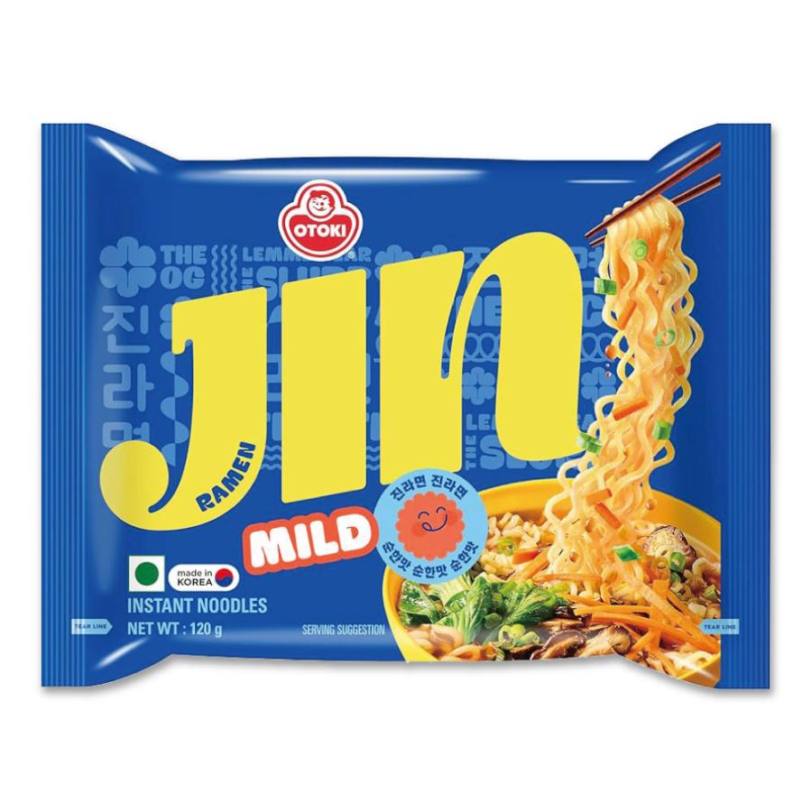 【送料無料】オットギ ジンラーメン 甘口 マイルド 120g×40袋／ 韓国 料理 食品 インスタント ラーメン 乾麺 らーめん