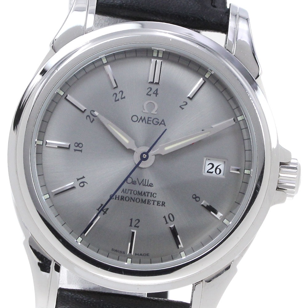 オメガ OMEGA 4833.40.31 デビル コーアクシャル GMT 自動巻き メンズ 良品 箱・保証書付き_867206【中古】