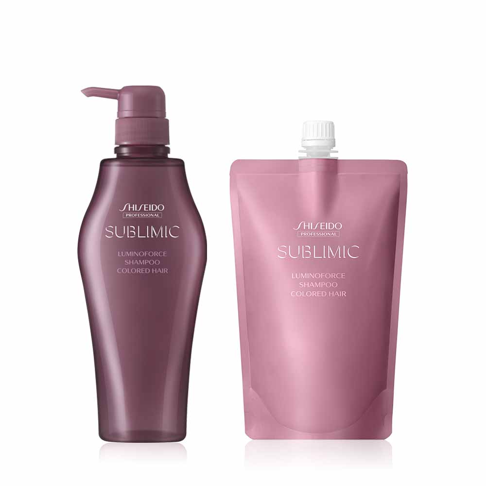 サブリミックス ルミノフォース シャンプー500ml+リフィル450ml 染毛用+サンプルパック 4個