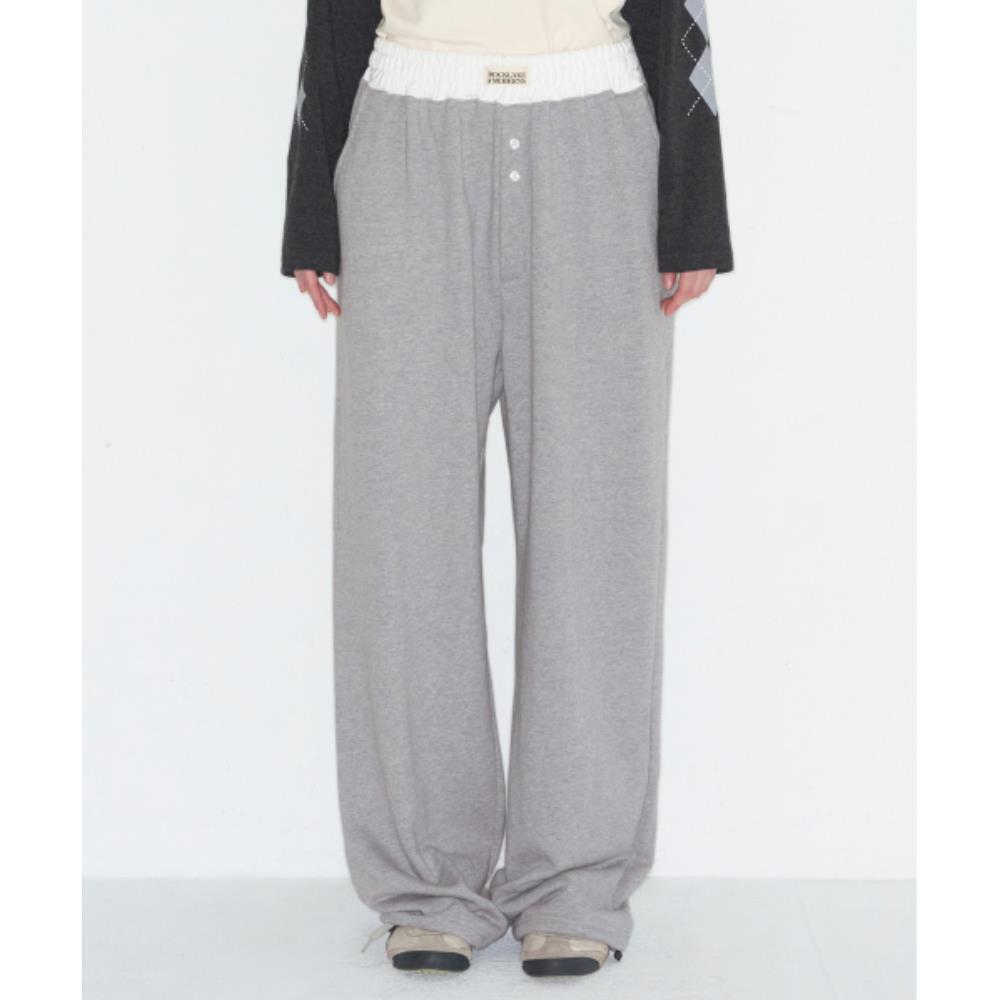 ROCKCAKE Waist Layerd 2way Jogger Gray RC24PT04220GR