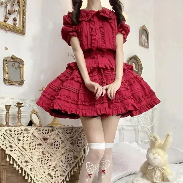 2025年新作店長おすすめ！超 ロリータティフ ドレスツーピースサマードレス女性用