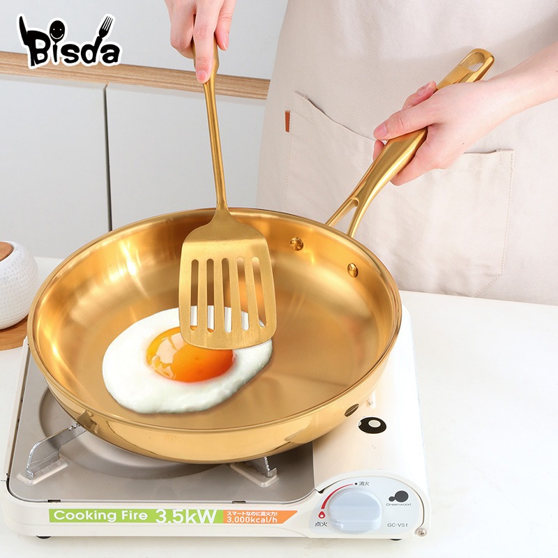 11 304ステンレススチールフライパンホームブレックファーストエッグパンステーキフライドフラスコパンパンフライパンフライドフライドパンフライドパンノンスティックウク