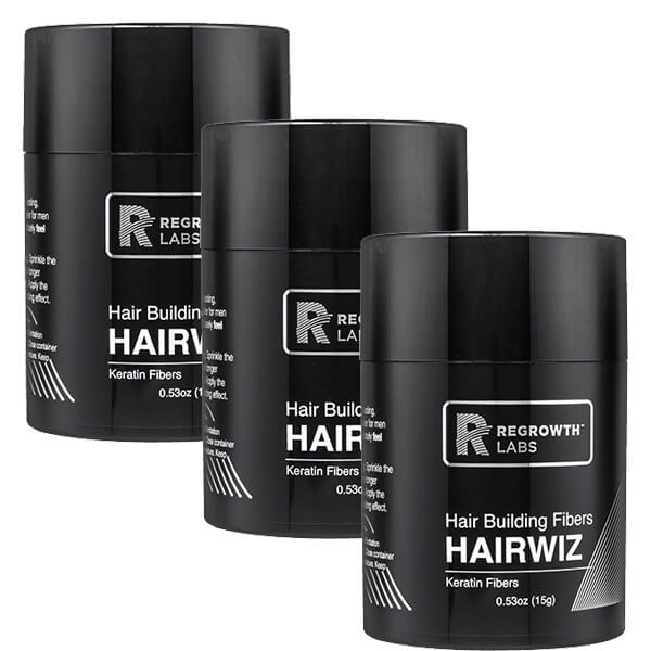 リグロースラボ ヘアウィズ ヘアビルディングファイバー (アッシュグレー) 15g 3本　Regrowth Labs　海外発送　日時指定不可　国際郵便発送