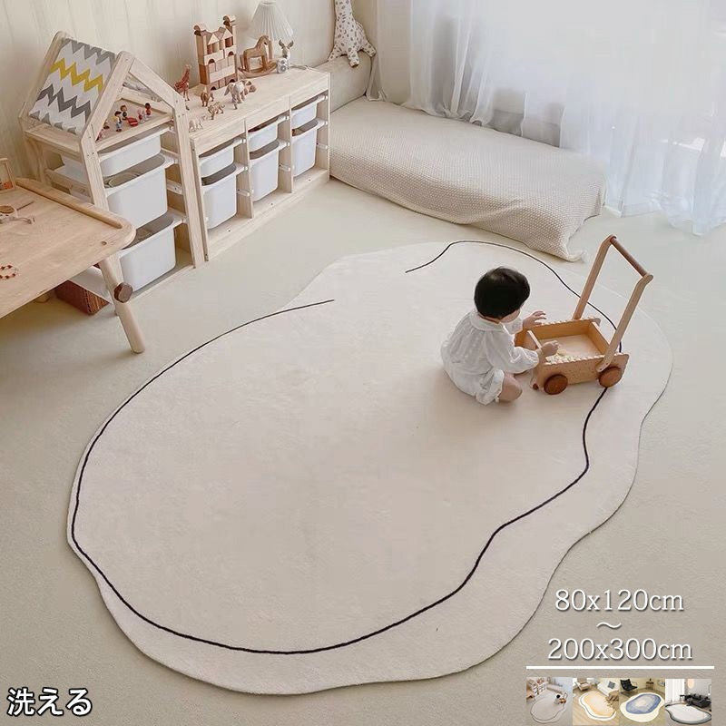 ラグ 韓国 カーペット カシミヤ調 14mm厚 80x120cm 200×300cm 洗える ラグマット 滑り止め 絨毯 マット 北欧 おしゃれ 床暖房対応 じゅうたん オールシーズン リビング