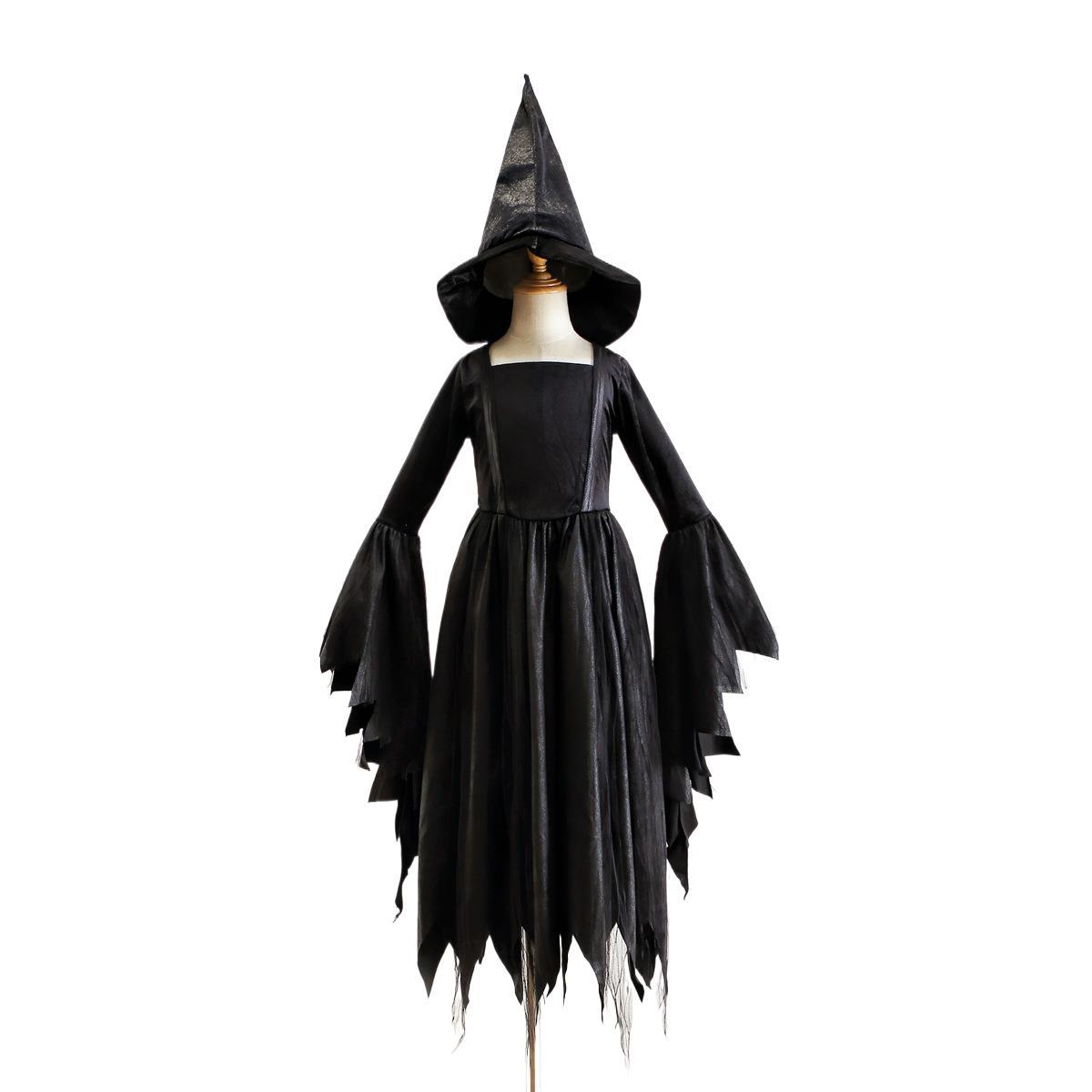 2025 ハロウィン コスチューム 子供用 カーニバル コス 魔女 女の子 ドレス 魔女 コスチューム 吸血鬼 パフォーマンス コスチューム