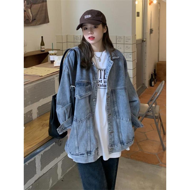 デニムジャケット レディース 秋冬カジュアル かっこいい ダメージ加工 通勤 デート レジャー アウター 防寒 ゆったり 体型カバー 青 デニムジャケット